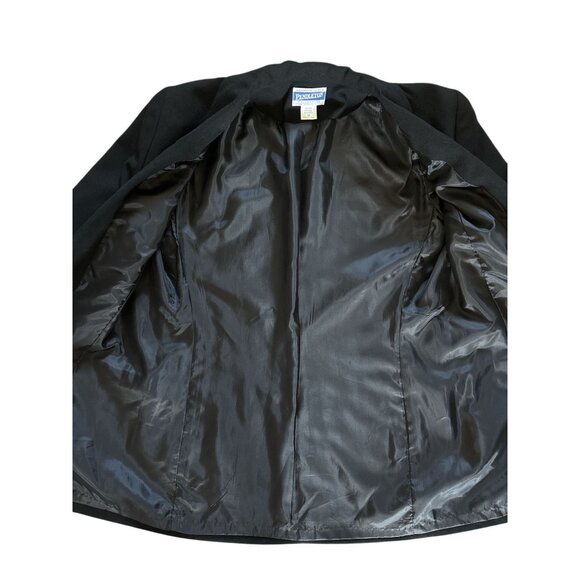 VTG Pendleton Womens Blazer Black Wool Size 10 Single Button Fully Lined USA - Picture 3 of 8